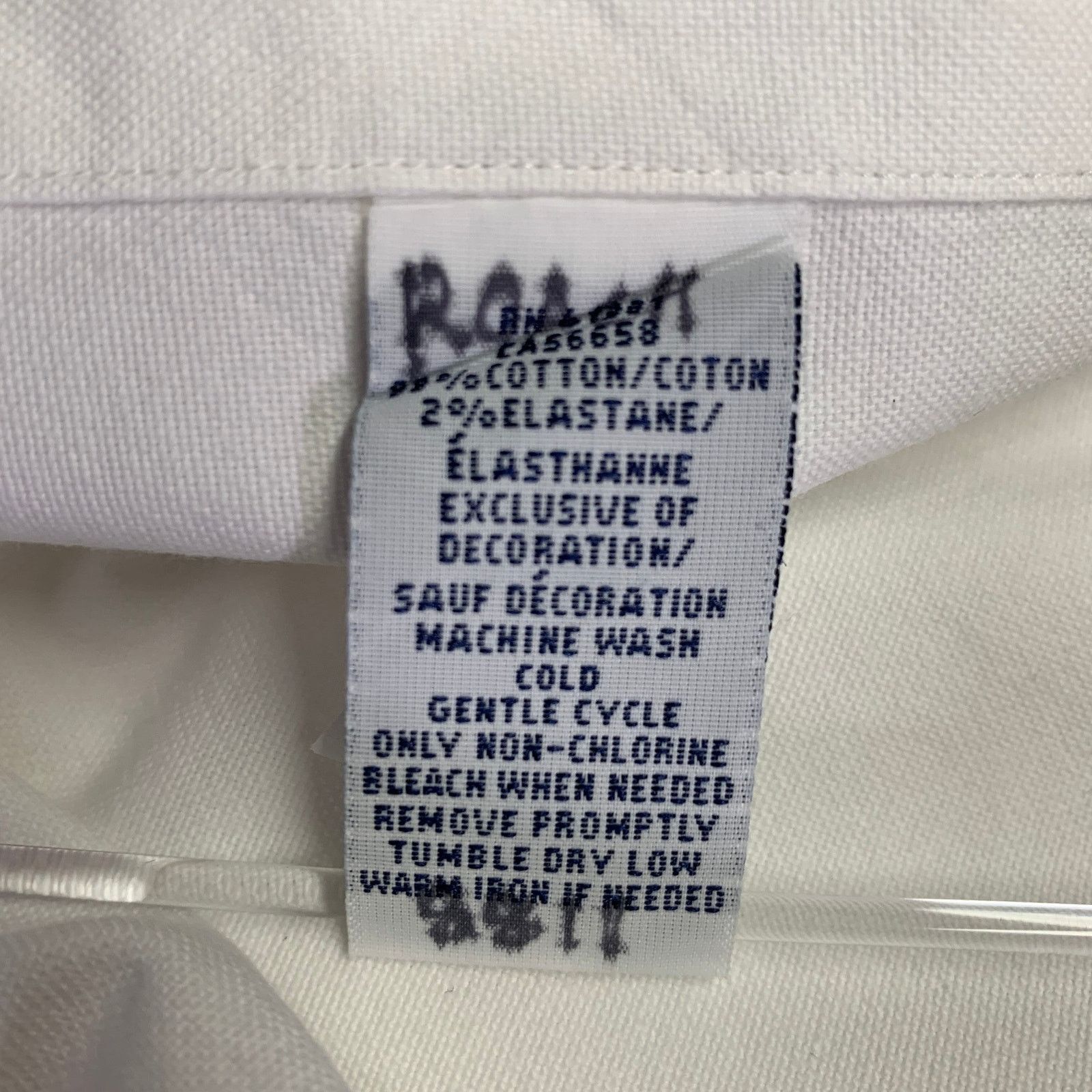 Ralph Lauren Size XXL White Cotton Blend Button Down Long Sleeve Shirt Size US XXL / EU 58 / 5 - 7 Thumbnail
