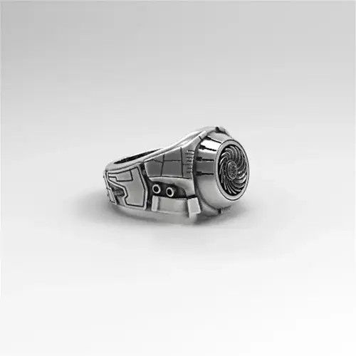 Vintage Cyberpunk Mecha Engine Opening Finger Rings Size ONE SIZE - 3 Thumbnail