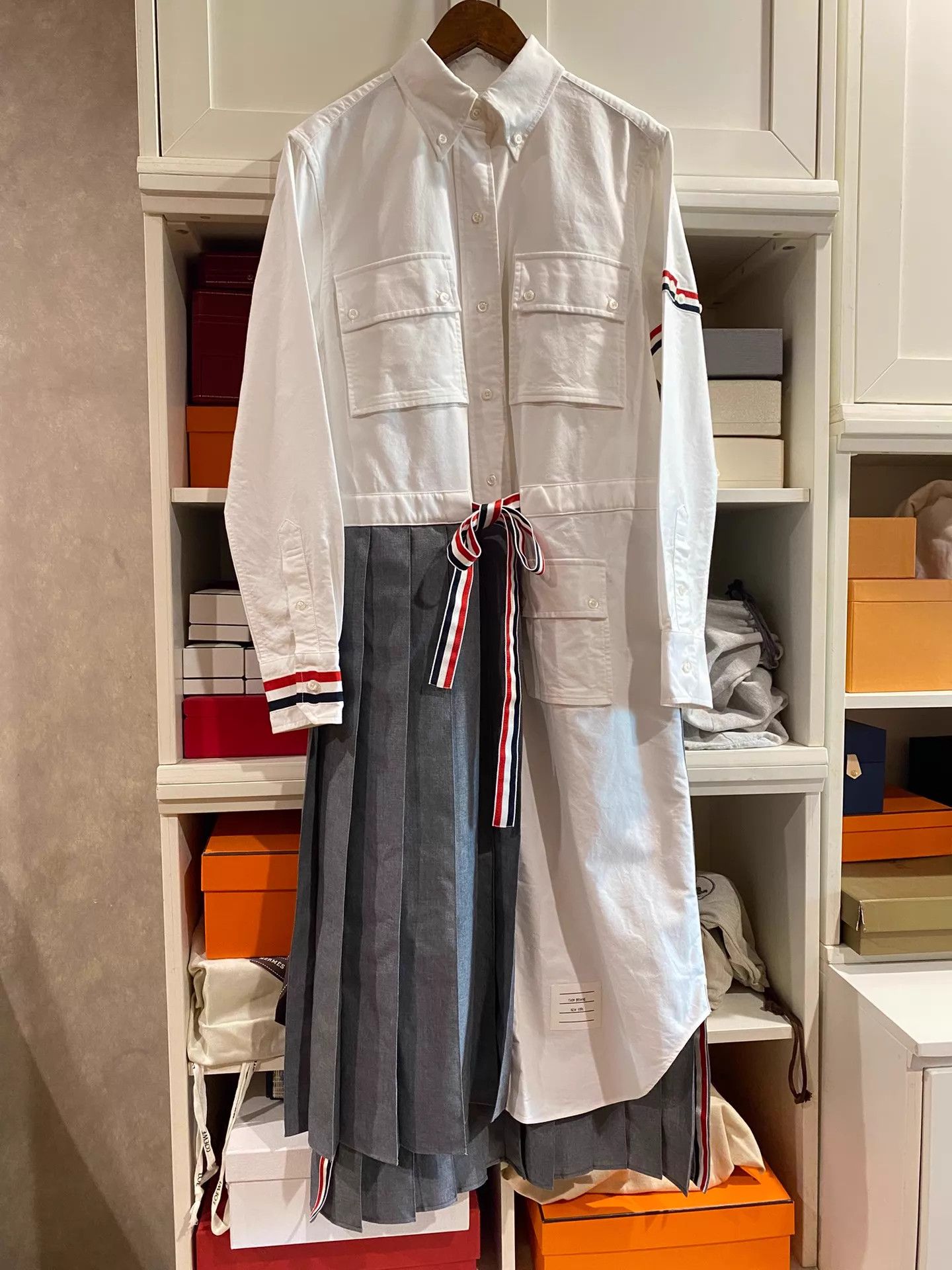 Thom Browne Thom Browne Color Blocked Classic Dress Women's Size XS / US 0-2 / IT 36-38 - 1 Thumbnail