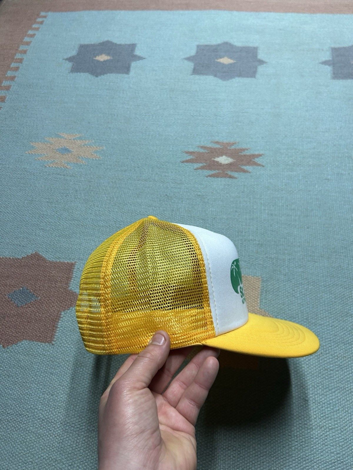 Vintage Vtg trucker hat St Maarten Caribbean island beach palm trees Size ONE SIZE - 8 Thumbnail
