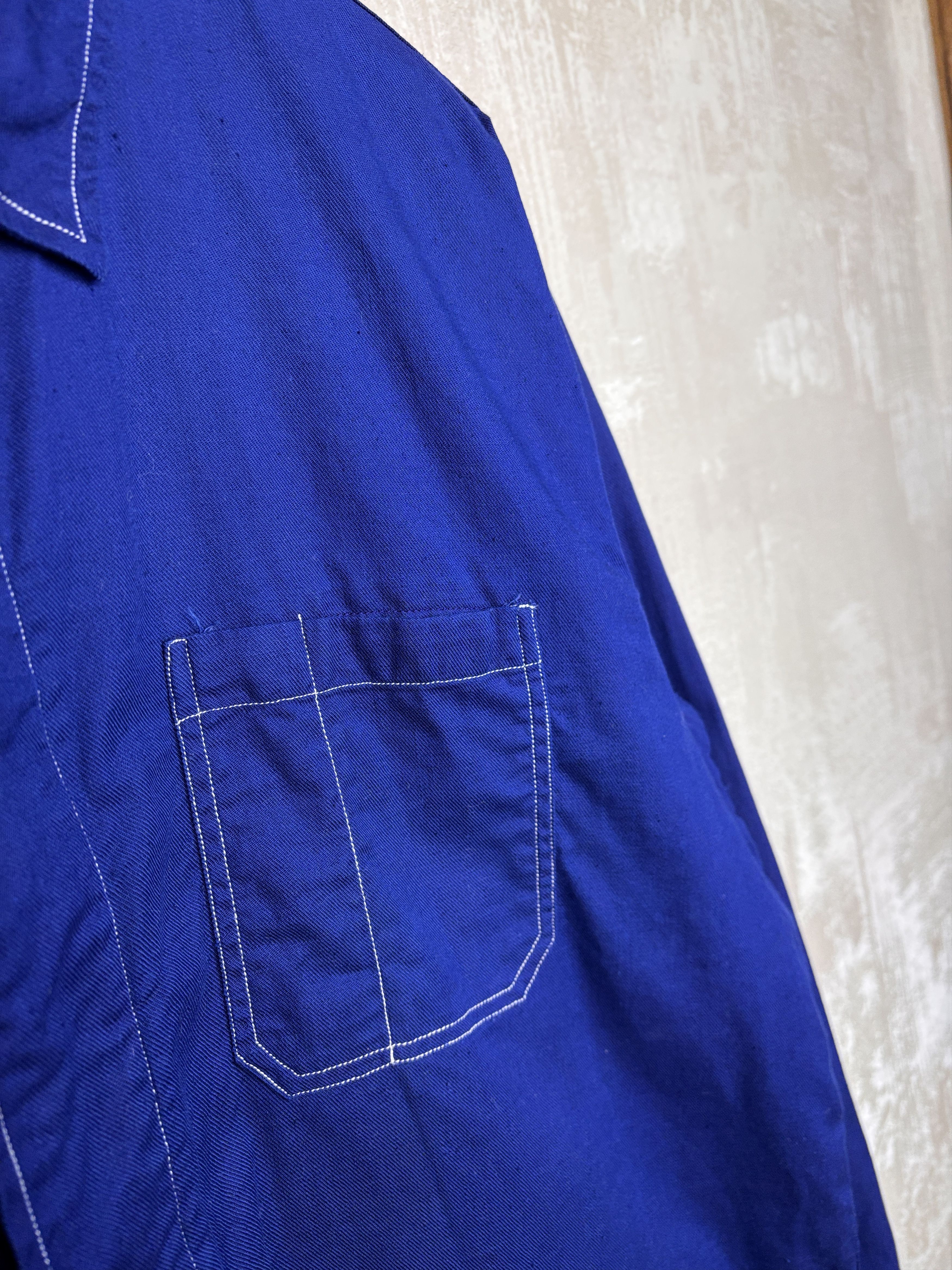 Le Laboureur Vintage Locontap Indigo Blue Work Jacket Chore French Size US L / EU 52-54 / 3 - 4 Thumbnail