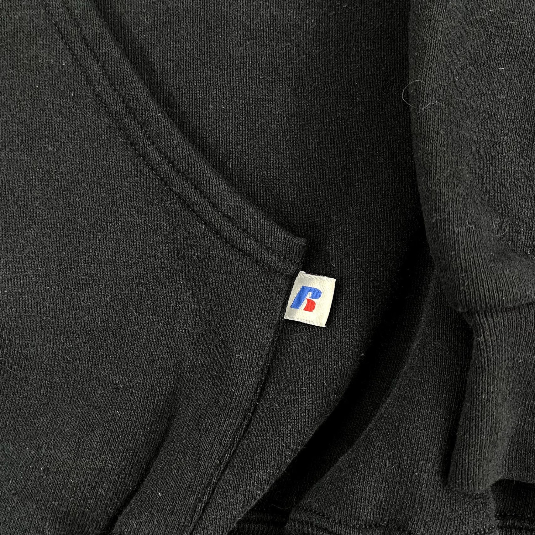 Russell Athletic VINTAGE Russell Athletic Hoodie Mens 2XL Black 90s Retro Pullover Sweatshirt, Graphic Print, Hooded with Pockets, Classic Fit, School Athletic Size US XXL / EU 58 / 5 - 4 Thumbnail