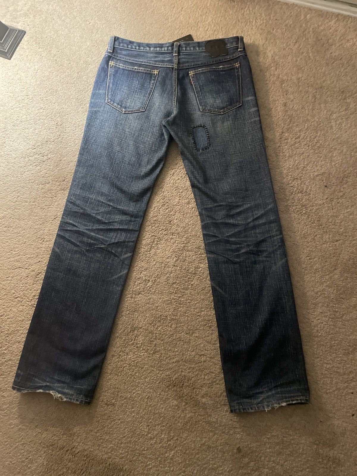 Number (N)ine SS05 Number (N)ine Red Yarn Denim Size US 31 - 3 Thumbnail