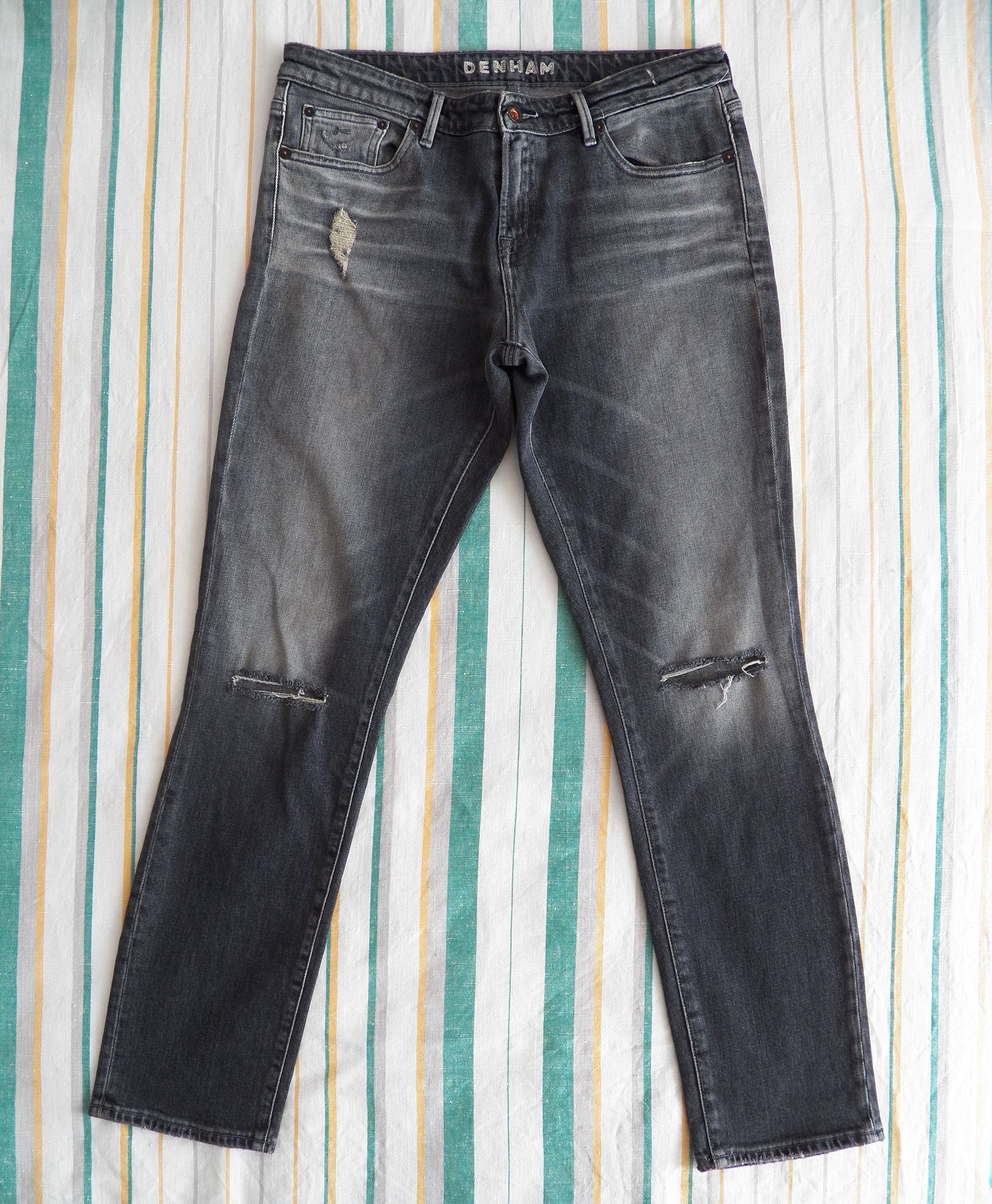 DENHAM Denham Point Girlfriend Fit Jeans W27 L32 Grey Distressed Size 27" / US 4 / IT 40 - 1 Thumbnail