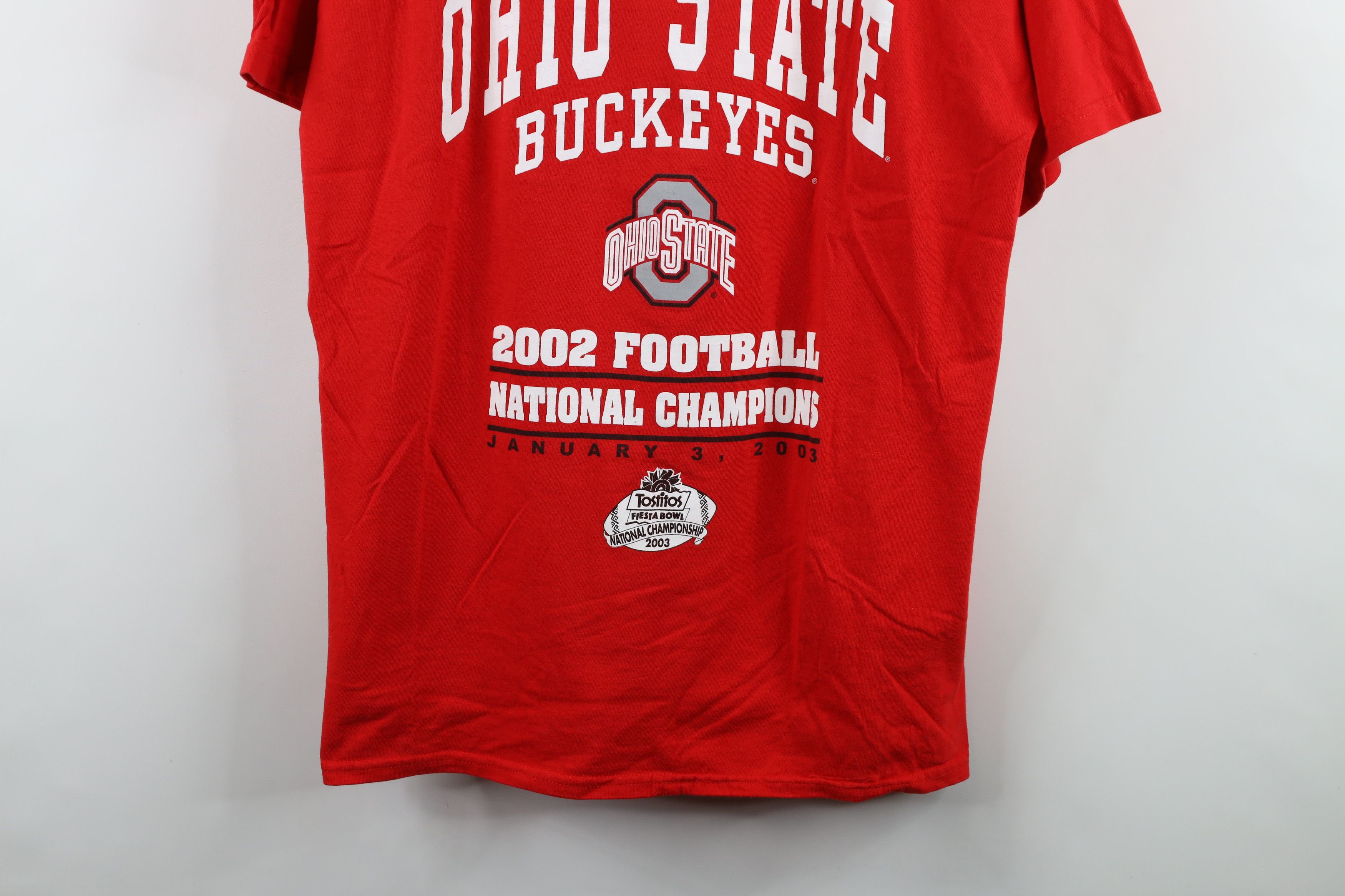 Vintage Vintage Y2K Ohio State University Football T-Shirt Red Size US XL / EU 56 / 4 - 3 Thumbnail