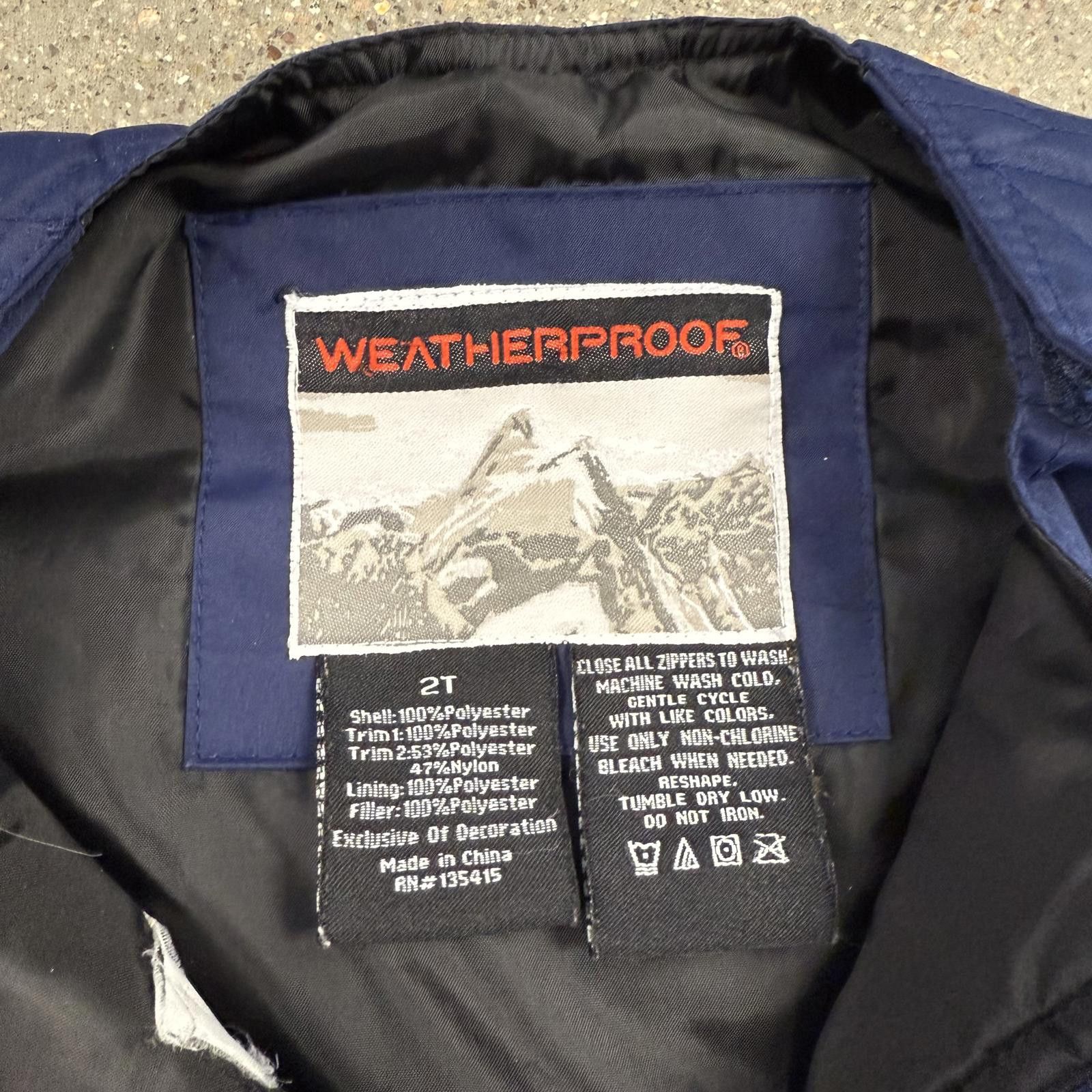 Weatherproof Kids WEATHERPROOF Insulated Snowsuit Warm Navy 2T Size US XXS / EU 40 - 4 Thumbnail