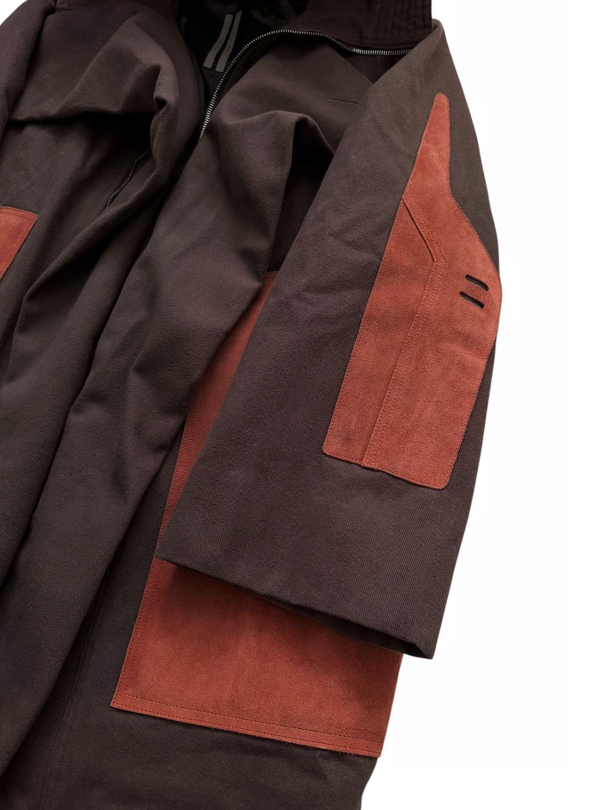 Rick Owens RARE 2019 Larry GIANT Sisy Suede Panel Parka Size US M / EU 48-50 / 2 - 4 Thumbnail