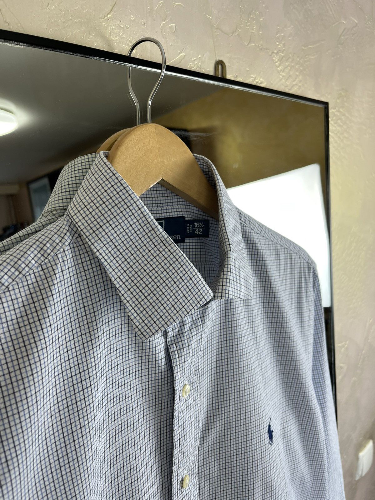 Polo Ralph Lauren Polo Ralph Lauren Regent Custom Fit Micro-Check Poplin Shirt Size US L / EU 52-54 / 3 - 2 Thumbnail