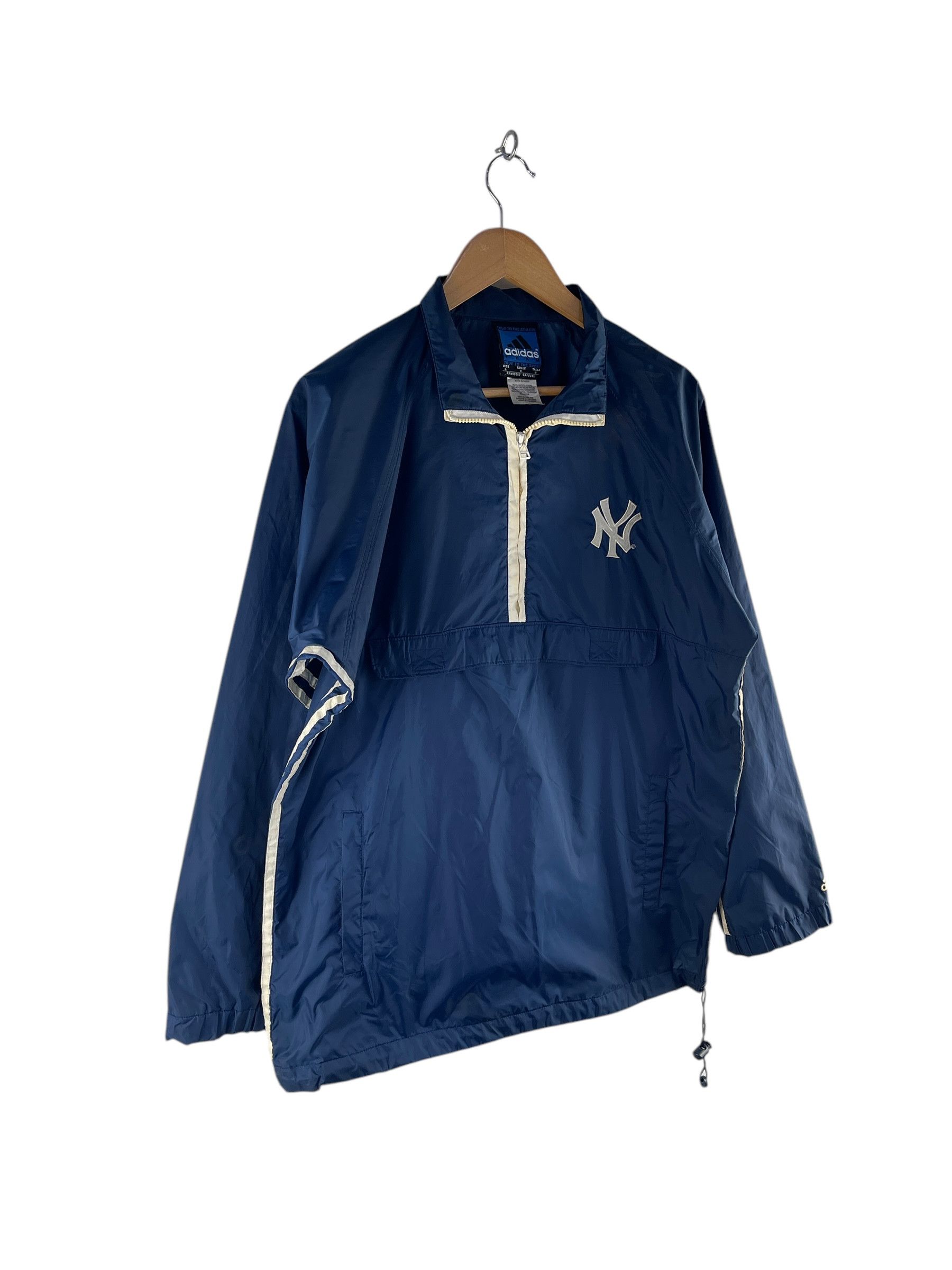 Adidas Vintage NY Adidas Anorak Windbreaker Jacket Size US L / EU 52-54 / 3 - 3 Thumbnail
