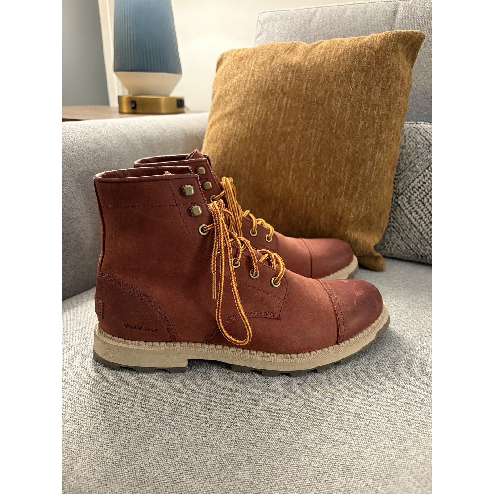 SOREL SOREL Madson II Chore Waterproof Leather Boots Spice Mens 9 Size US 9 / EU 42 - 4 Thumbnail