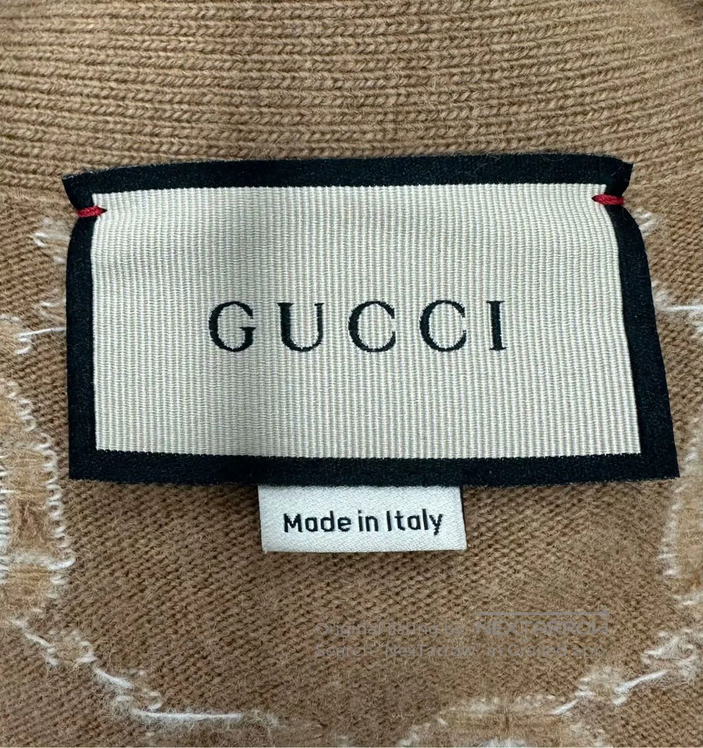 Gucci Guicci Brown Double G Monogram Embossed Logo Wool Knit Car Size US M / EU 48-50 / 2 - 3 Thumbnail