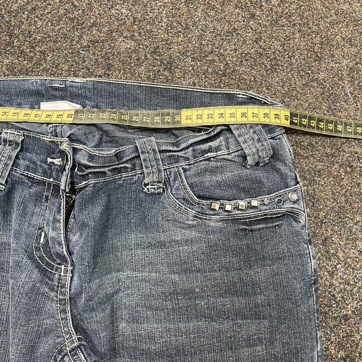 Vintage Vintage Y2K Baggy Bootcut Jeans Faded Distressed Skate Logo Size 32" / US 10 / IT 46 - 6 Thumbnail