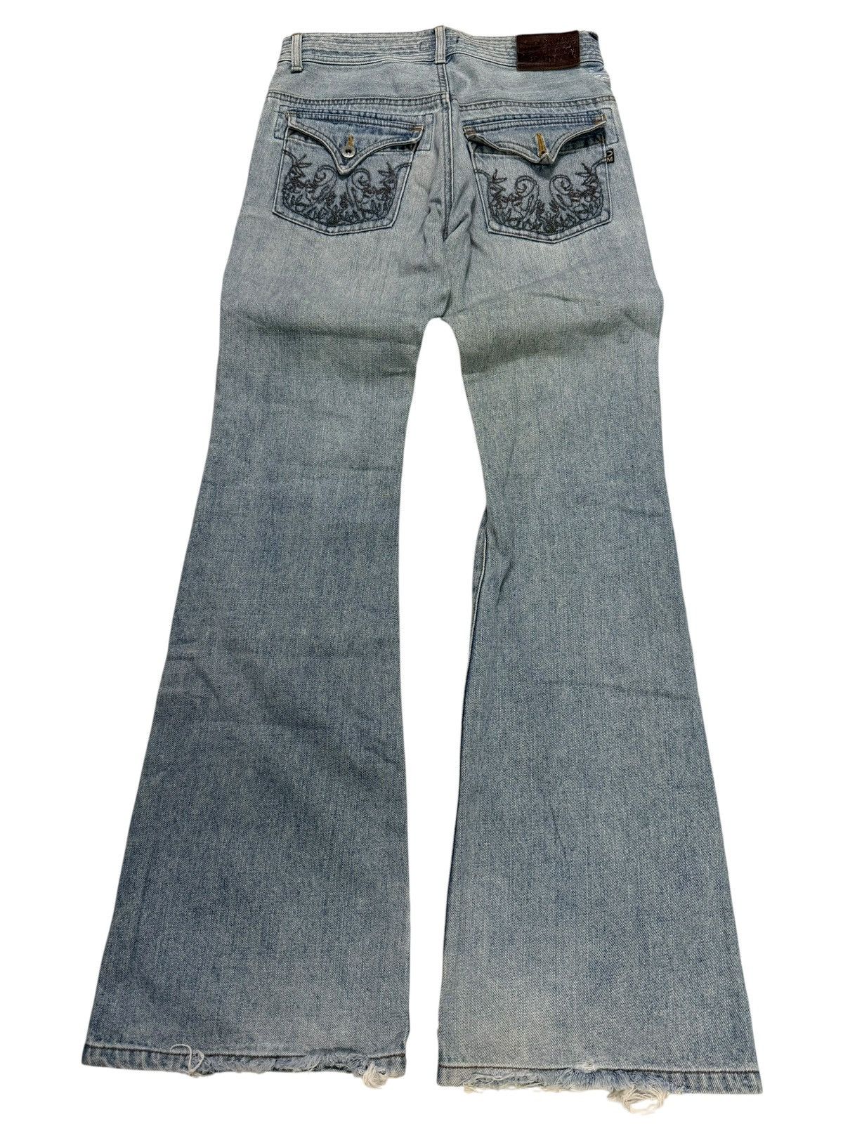 Morgan Homme Flared Jeans Japan Morgan Homme Faded Nice Design Denim Size US 29 - 23 Thumbnail