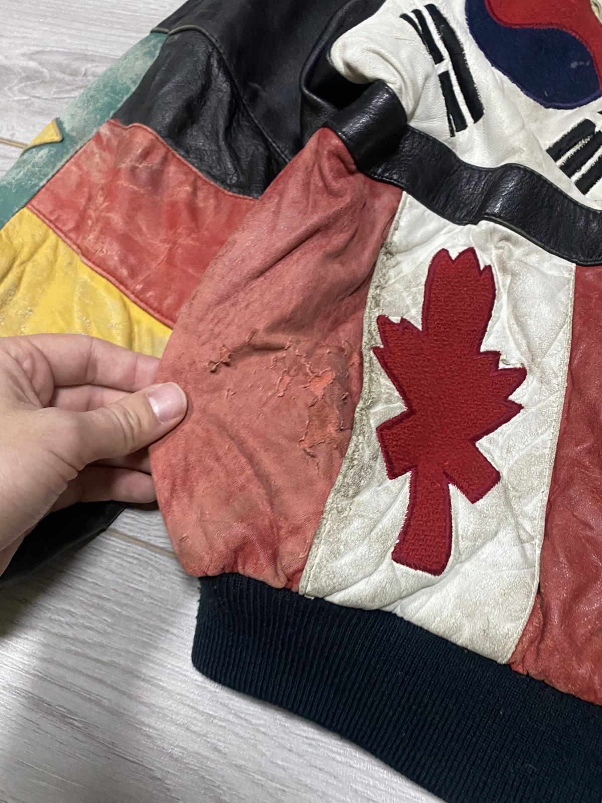 Other A.D.A World Flags Leather Jacket distressed Size US M / EU 48-50 / 2 - 6 Thumbnail