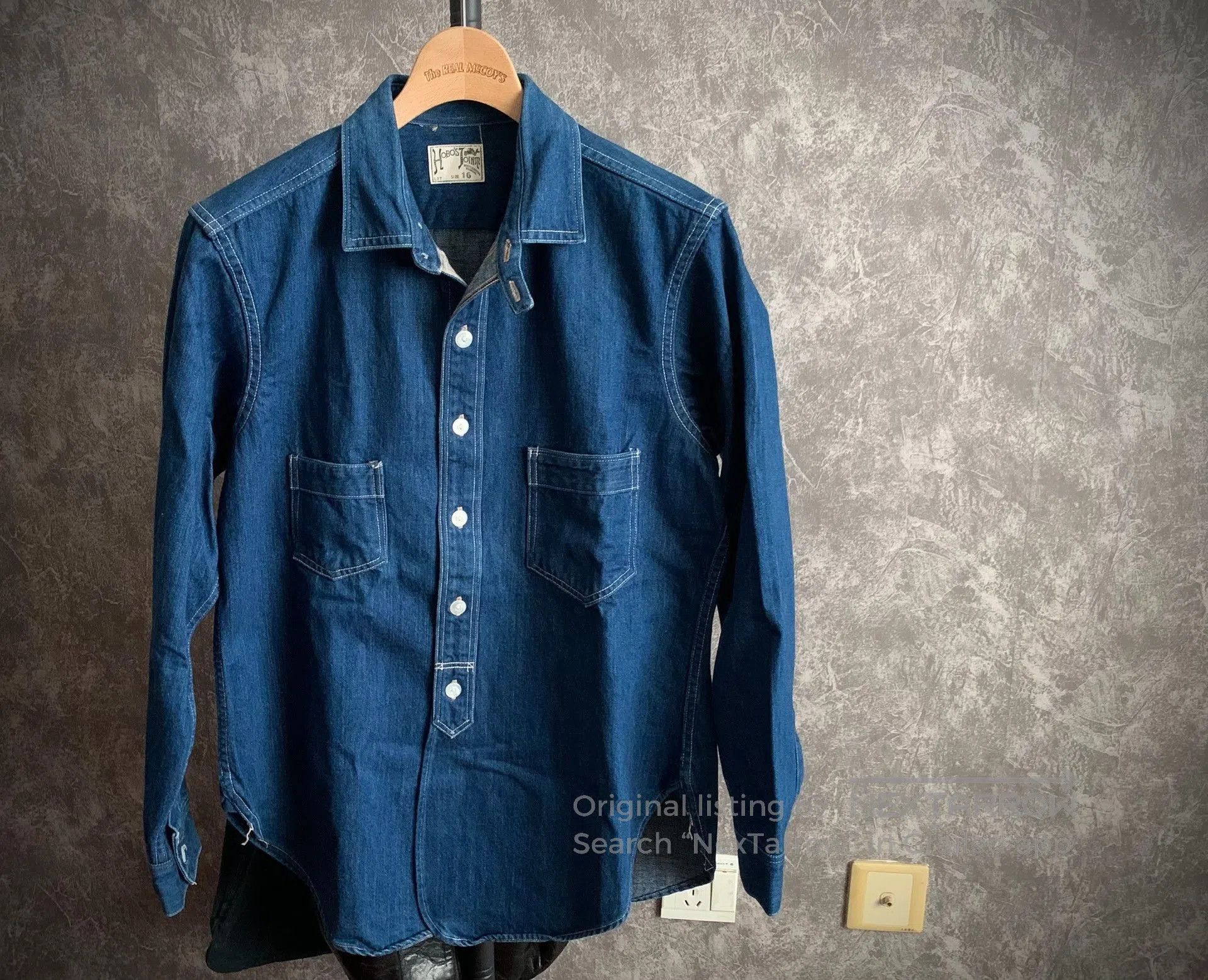 Freewheelers Bootleggers & Freewheelers Denim Shirt. Size US M / EU 48-50 / 2 - 1 Thumbnail