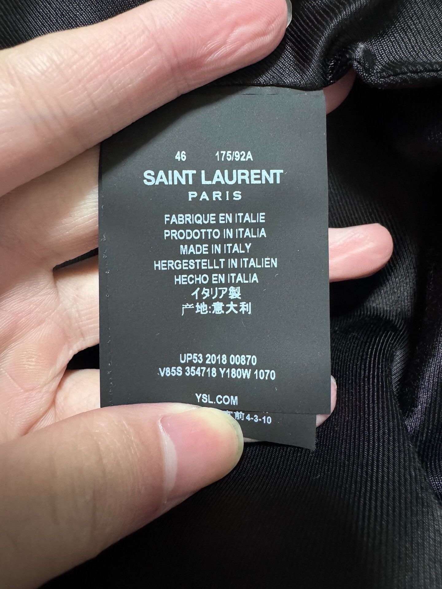 Saint Laurent Paris Saint laurent Black and white patchwork leather baseball ja Size US S / EU 44-46 / 1 - 5 Thumbnail