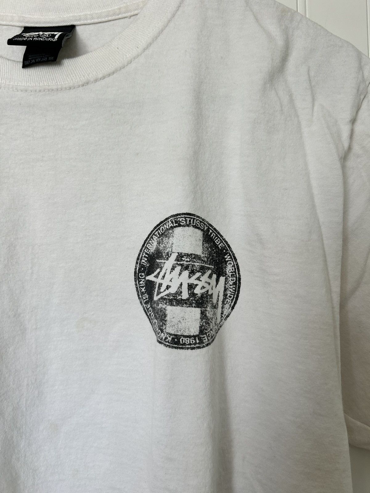 Stussy Stüssy Logo Tee White Double Sided Size US M / EU 48-50 / 2 - 5 Thumbnail
