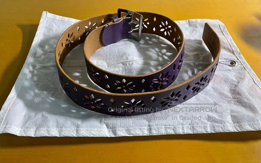 Yohji Yamamoto Yohji Yamamoto Y's 96SS Carved Belt. Size ONE SIZE - 1 Thumbnail