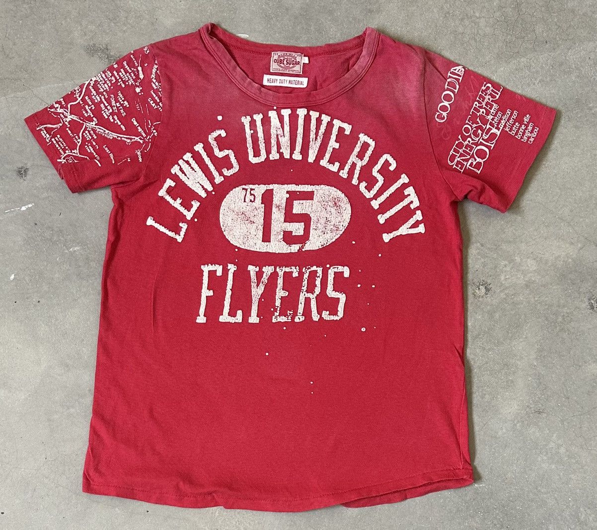 Japanese Brand VINTAGE CUBE SUGAR LEWIS UNIVERSITY FADED TEE Size US S / EU 44-46 / 1 - 1 Thumbnail