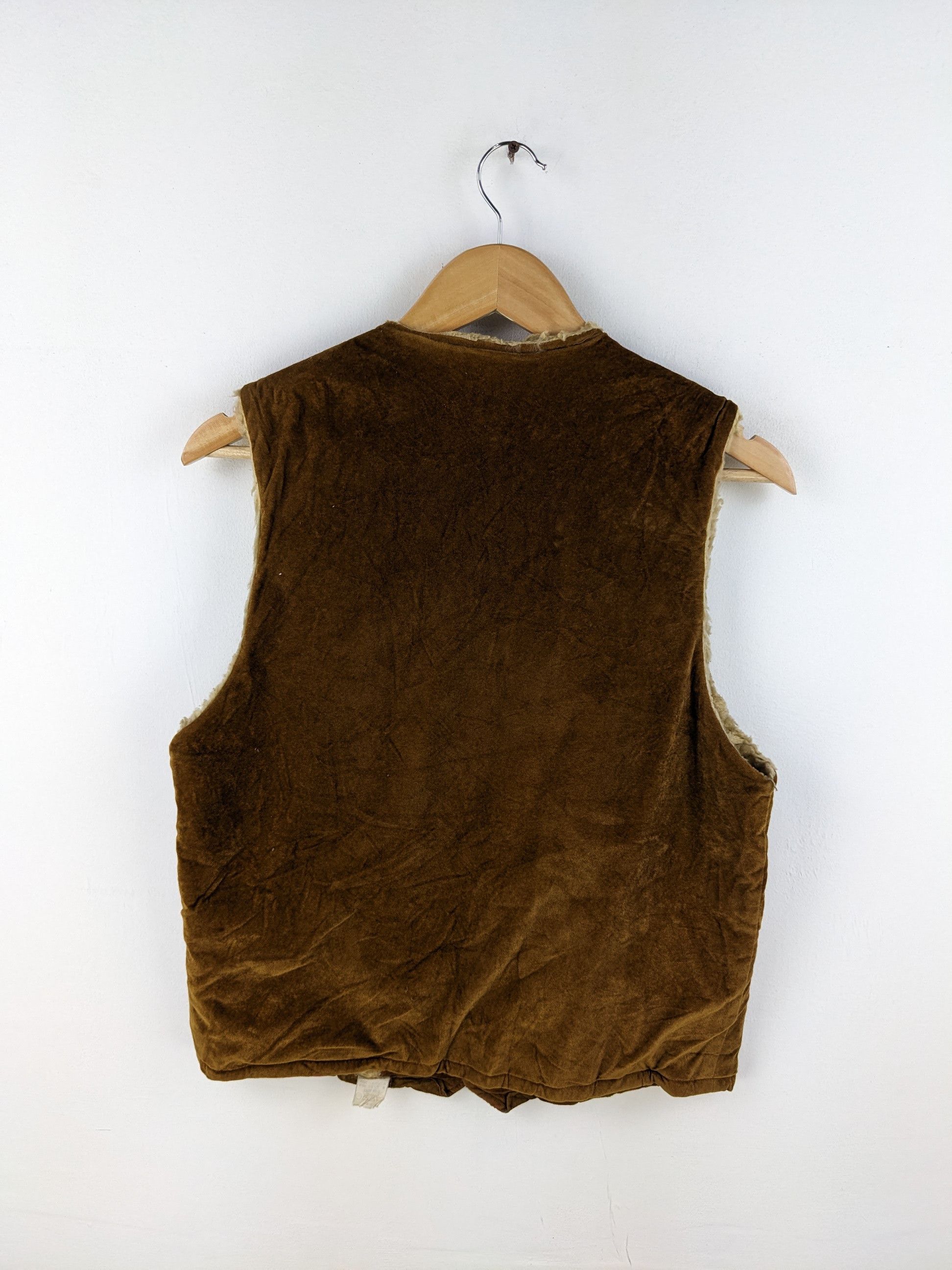 Japanese Brand × Velvet × Vintage Vintage Velvet Vest Lining Sherpa Snap Button Size US M / EU 48-50 / 2 - 2 Thumbnail