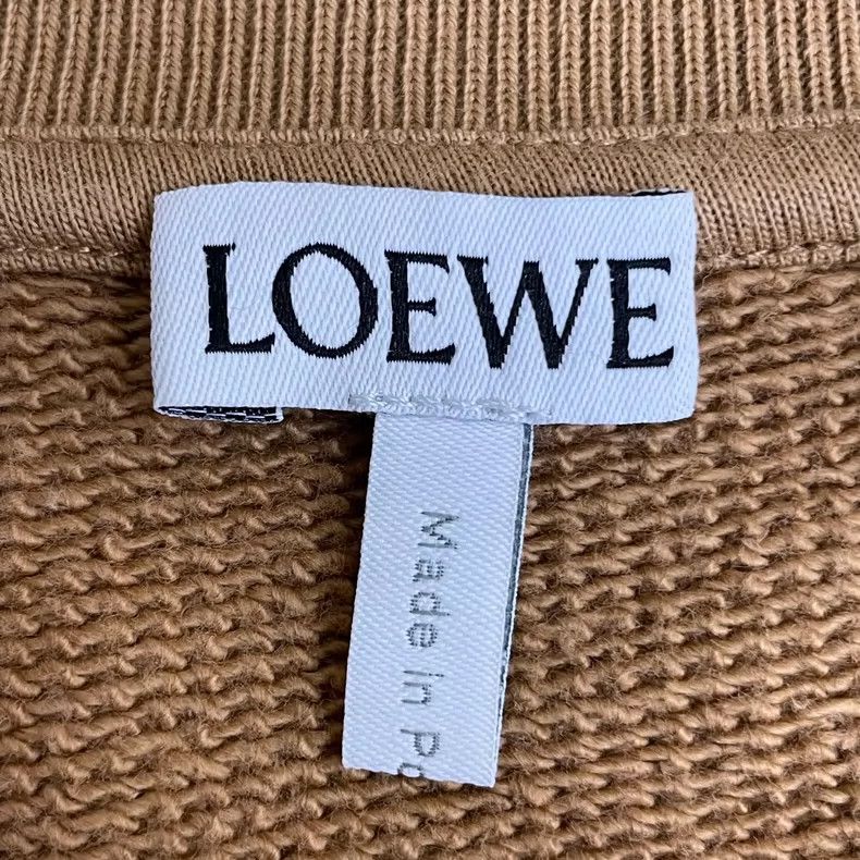 Loewe loewe logo embroidered khaki sweatshirt Size US S / EU 44-46 / 1 - 1 Thumbnail
