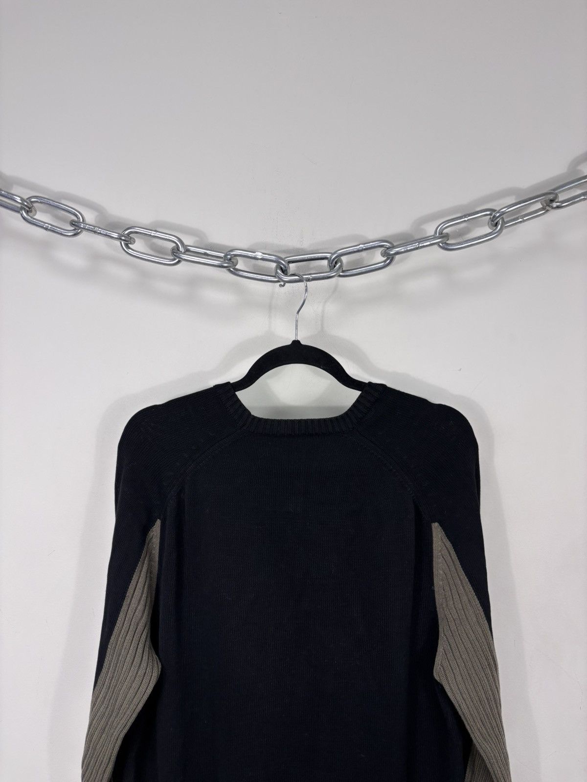 Moschino Vintage Moschino Men’s Question Mark Logo Black Knit Sweater Size US L / EU 52-54 / 3 - 14 Thumbnail