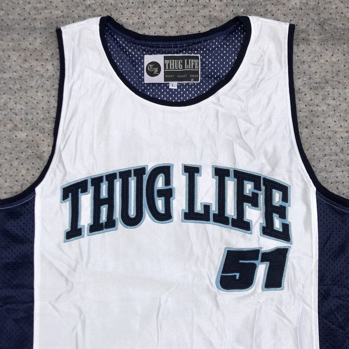 Rap Tees × Vintage Vintage Thug Life Sleeveless Jersey Size US L / EU 52-54 / 3 - 5 Thumbnail