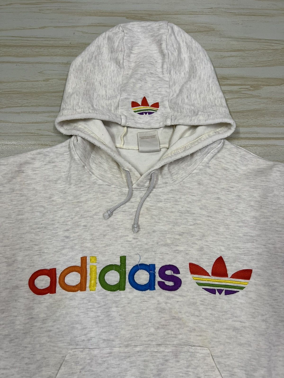 Adidas Adidas Original Pride Flag Pullover Trefoil Hoodie Size US L / EU 52-54 / 3 - 2 Thumbnail