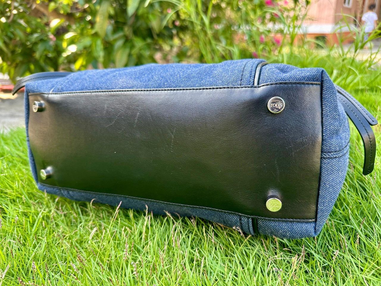 Tod's Authentic Tod’s Double T Denim Medium Shopping Tote Bag Size ONE SIZE - 5 Thumbnail