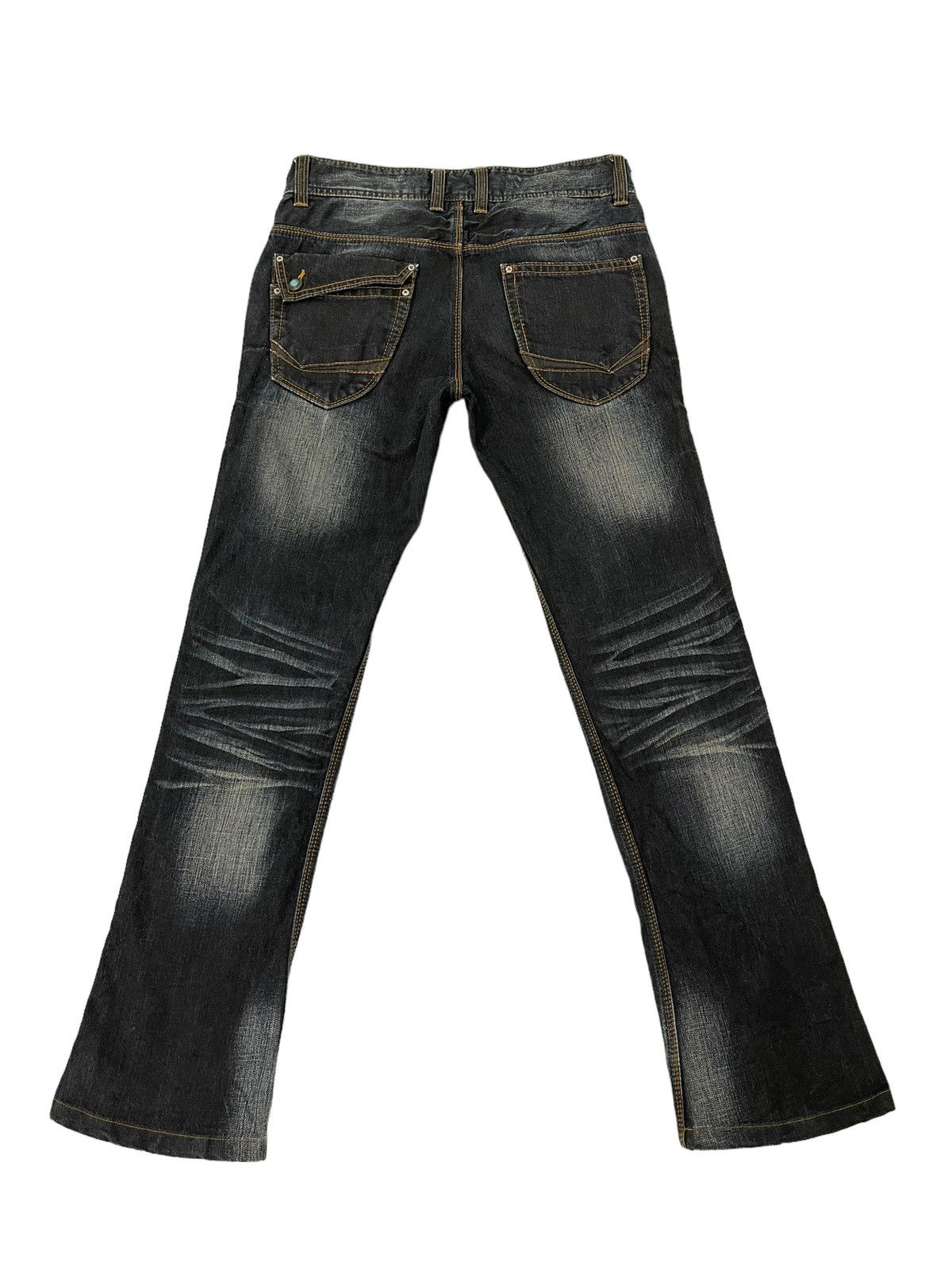 Japanese Brand Slim Jeans Nicole Club Distress Faded Low Rise Denim 7🟦5 Size US 32 / EU 48 - 11 Thumbnail