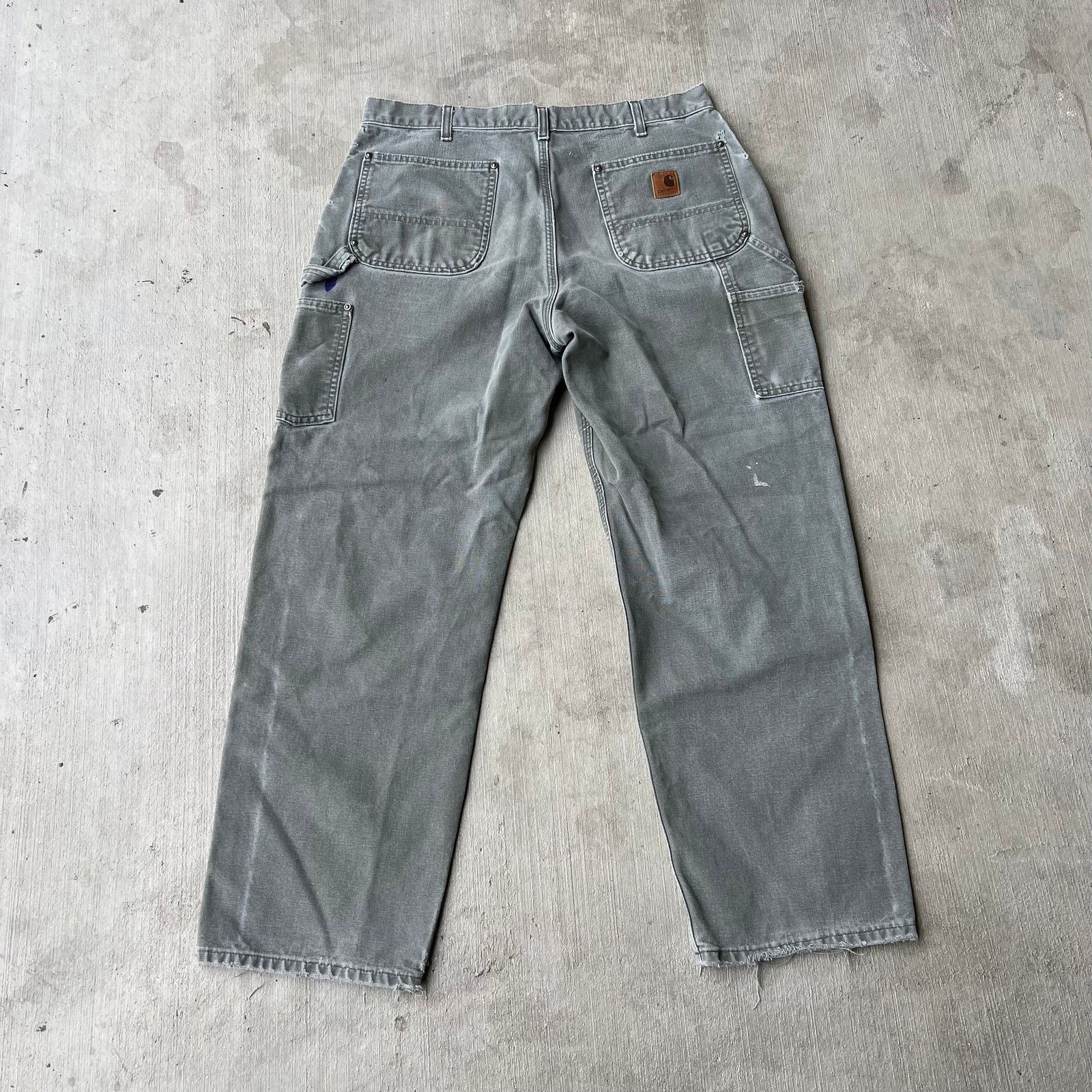 Carhartt × Vintage Carhartt faded green double knee work wear carpenter pants Size US 34 / EU 50 - 5 Thumbnail