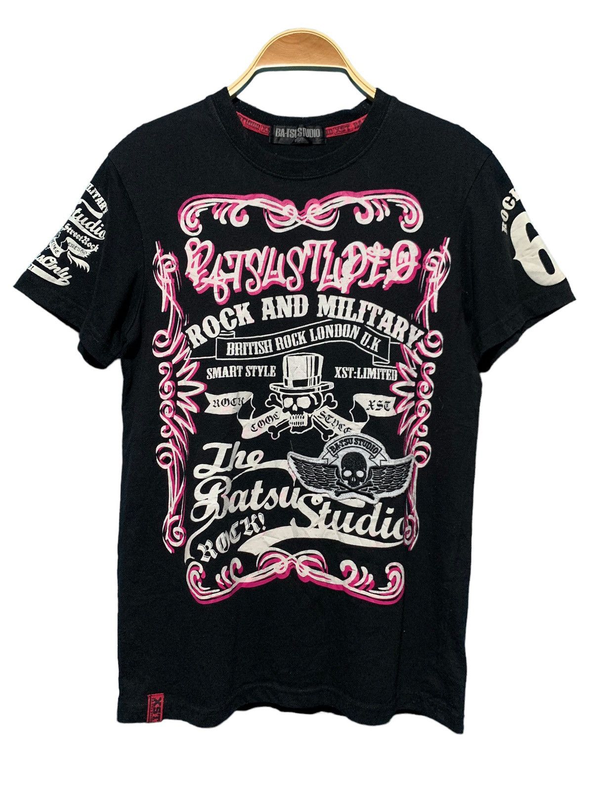 Batsu Studio Rock and Military 69 skull punk t shirt