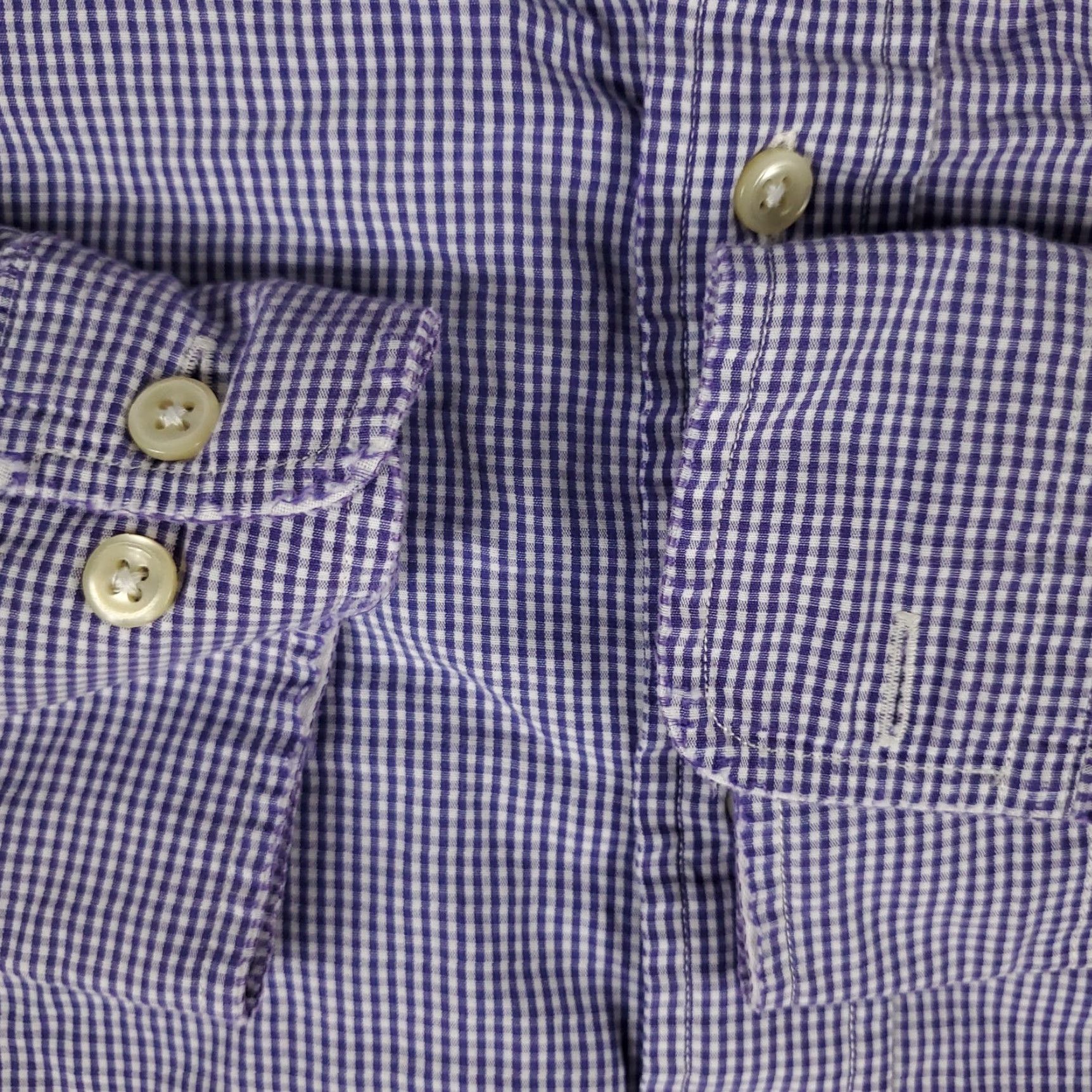 Ralph Lauren Ralph Lauren Dress Shirt Mens Size 17.5 Purple Check Long Sleeve Button-Up Size 46R - 2 Thumbnail