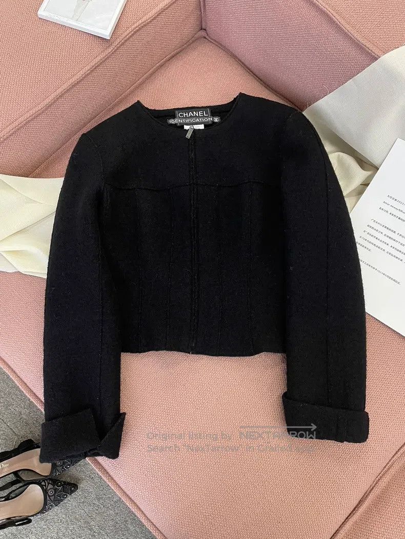 Chanel Chanel Black wool tweed zipper jacket Size XS / US 0-2 / IT 36-38 - 2 Thumbnail
