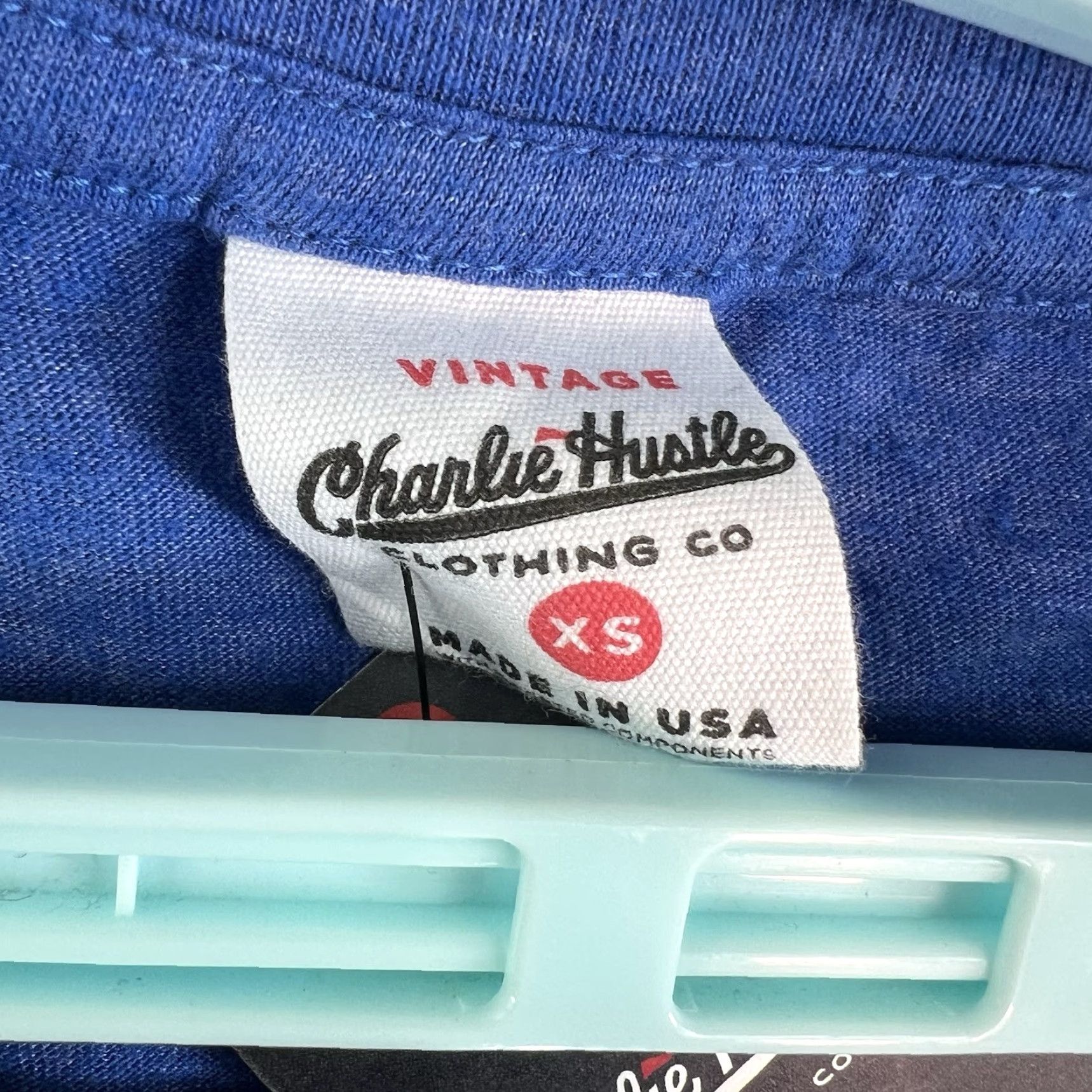 Vintage VINTAGE Charlie Hustle Beer T-Shirt Men XS Blue Graphic Print Short Sleeve Crew Neck Made in USA Size US XS / EU 42 / 0 - 3 Thumbnail