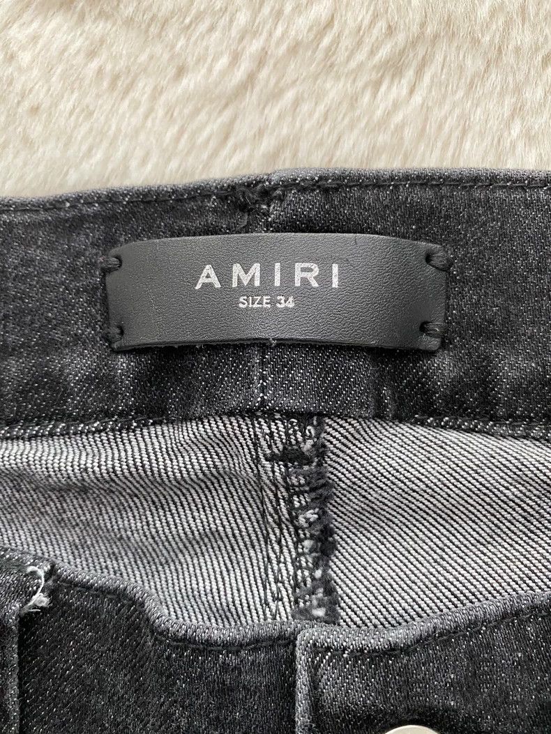 Amiri Amiri Out-of-print 15OG first year gray leather MX1 jeans 2 Size US 34 / EU 50 - 2 Thumbnail