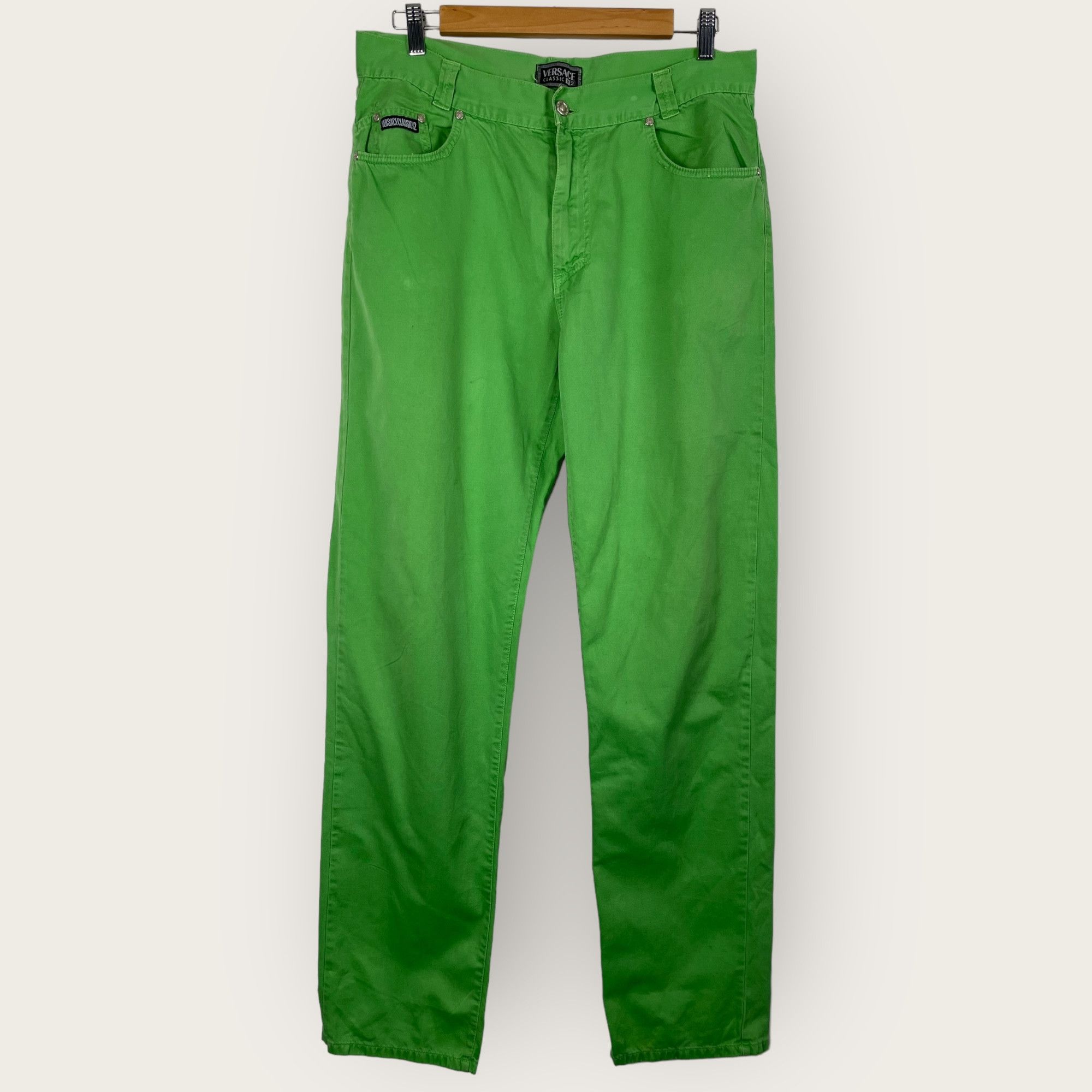 Versace VERSACE CLASSIC V2 GREEN PANTS DENIM Slime 90s Size US 36 / EU 52 - 3 Thumbnail