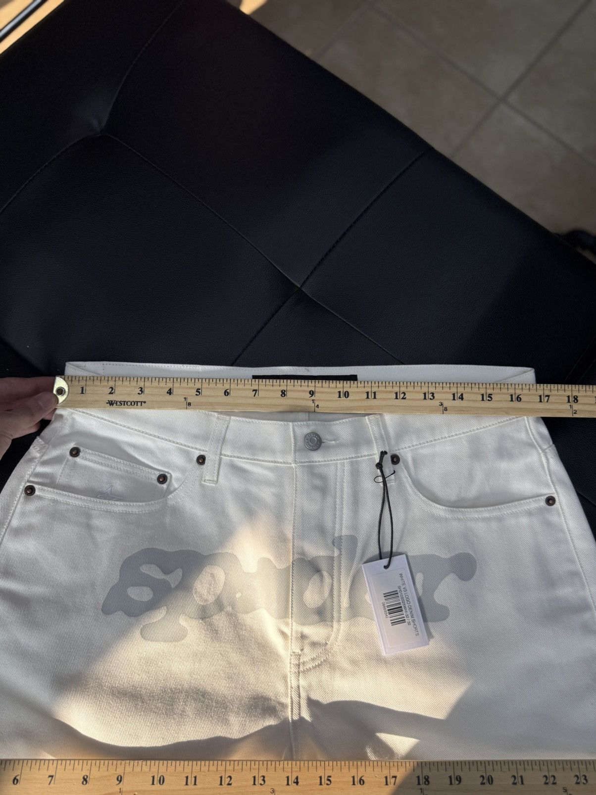 Sp5der Sp5der Jean Shorts White Size 32 (NEW) Size US 32 / EU 48 - 11 Thumbnail