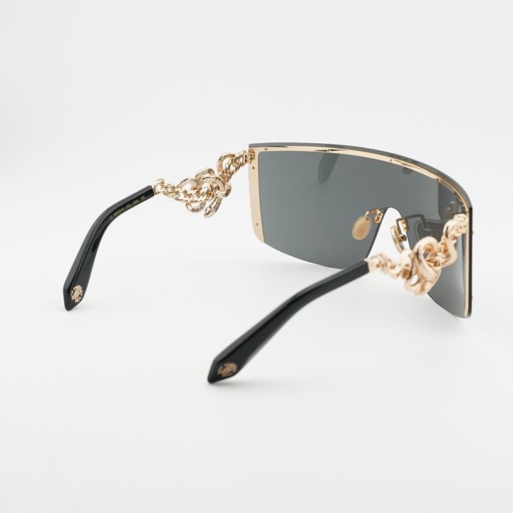 Roberto Cavalli Roberto Cavalli SRC015M 0300 Sunglasses Gold Shield Frame Size ONE SIZE - 5 Thumbnail