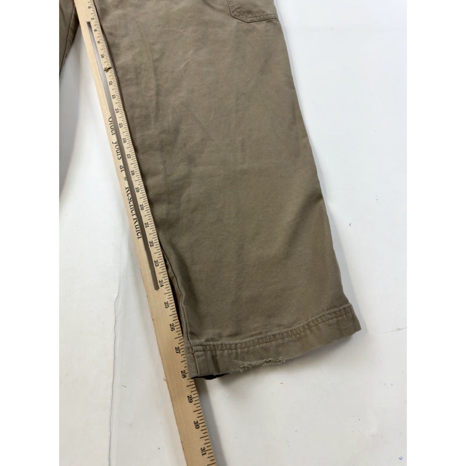 Vintage Columbia Pants Mens 32 Khaki Canvas Workwear Wide-Leg Chino Pockets Beige 32 Inseam 28 Mens Size US 32 / EU 48 - 6 Thumbnail