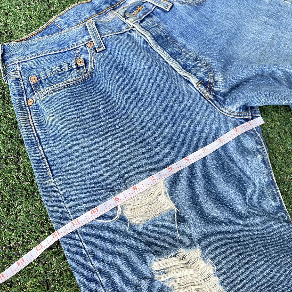 Levi's Thrashed Distressed Vintage Levis 501 ERD GRUNGE JEANS Size US 30 / EU 46 - 10 Thumbnail