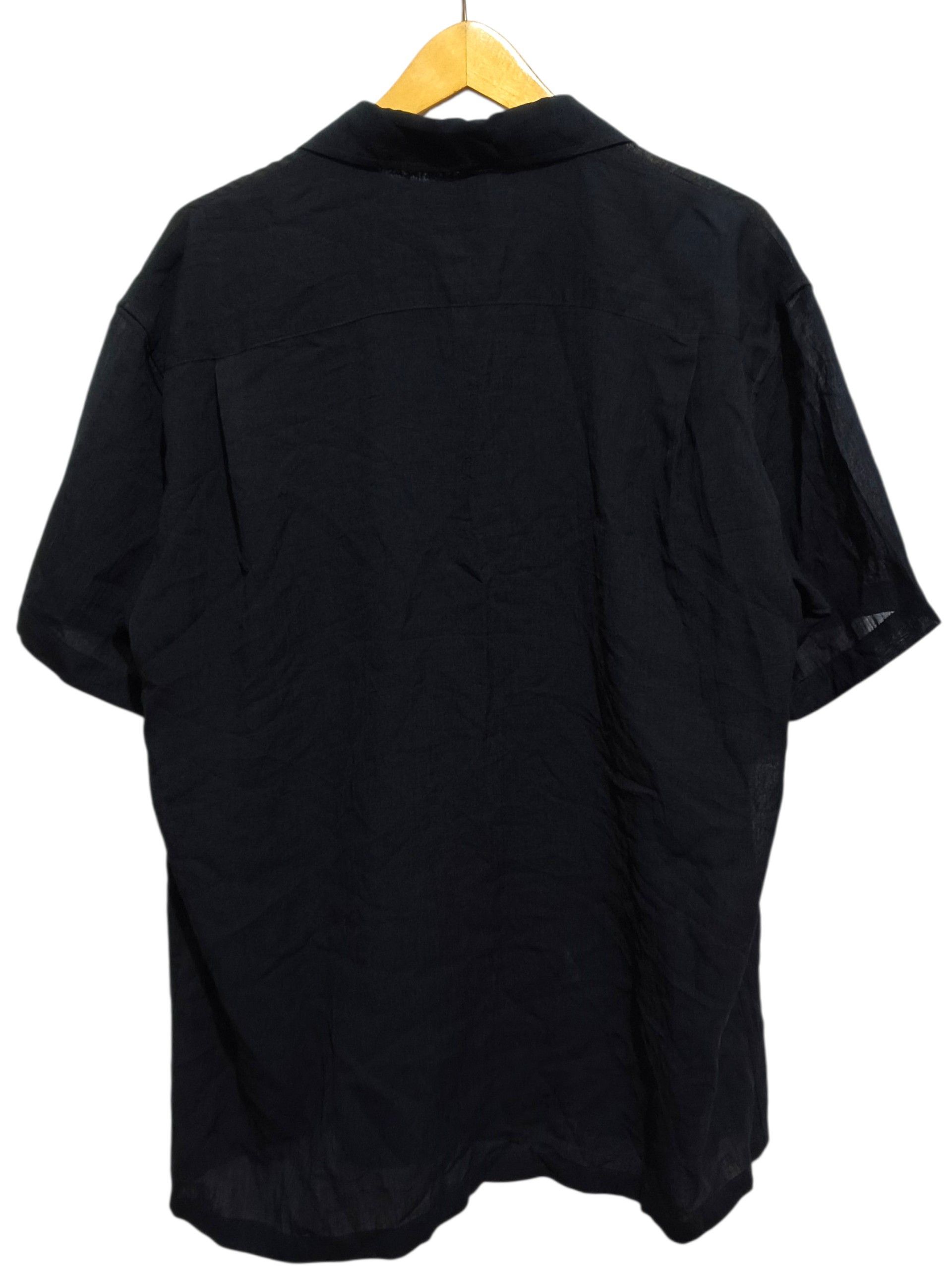 Yves Saint Laurent Yves Saint Laurent Pour Homme Black Sheer Open Collar shirt Size US L / EU 52-54 / 3 - 2 Thumbnail