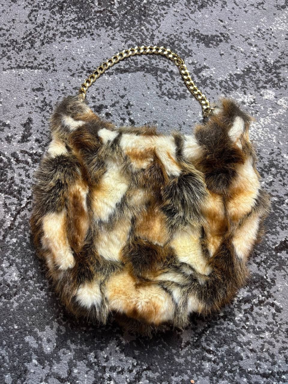 Pre-owned Avant Garde X If Six Was Nine Vintage Y2k Fur Faux Avantgarde Opium Bag Carti Style In Brown