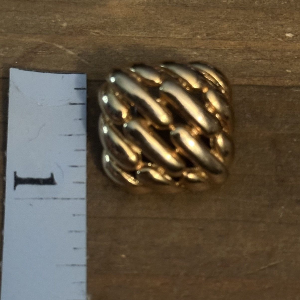 Anne Klein Anne Klein square gold tone basketweave post earrings Size ONE SIZE - 2 Thumbnail
