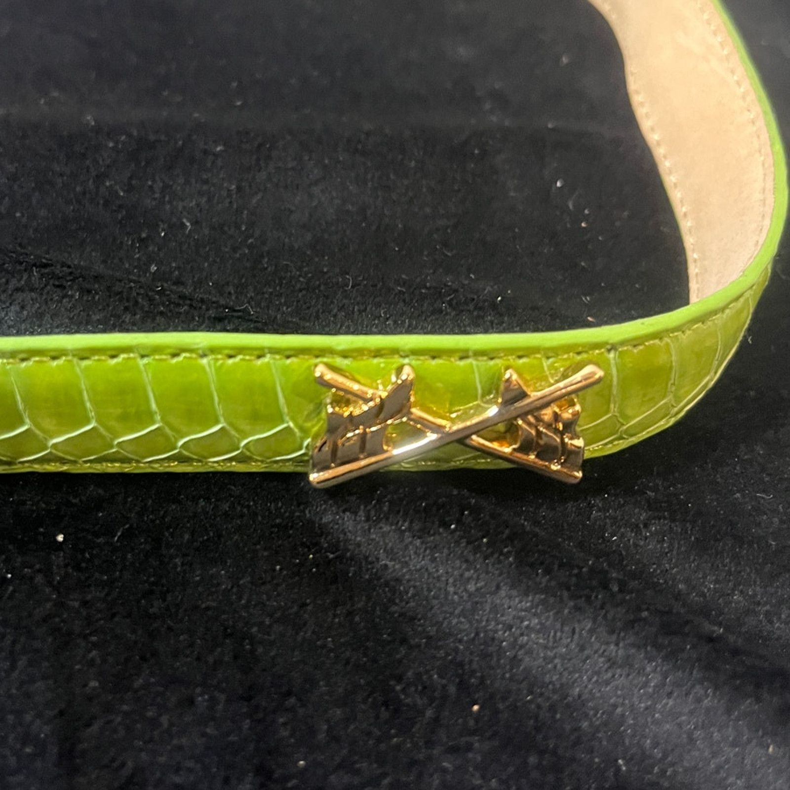 Other Women's Genuine Snakeskin Green Golf Belt XL NWT Size ONE SIZE - 2 Thumbnail