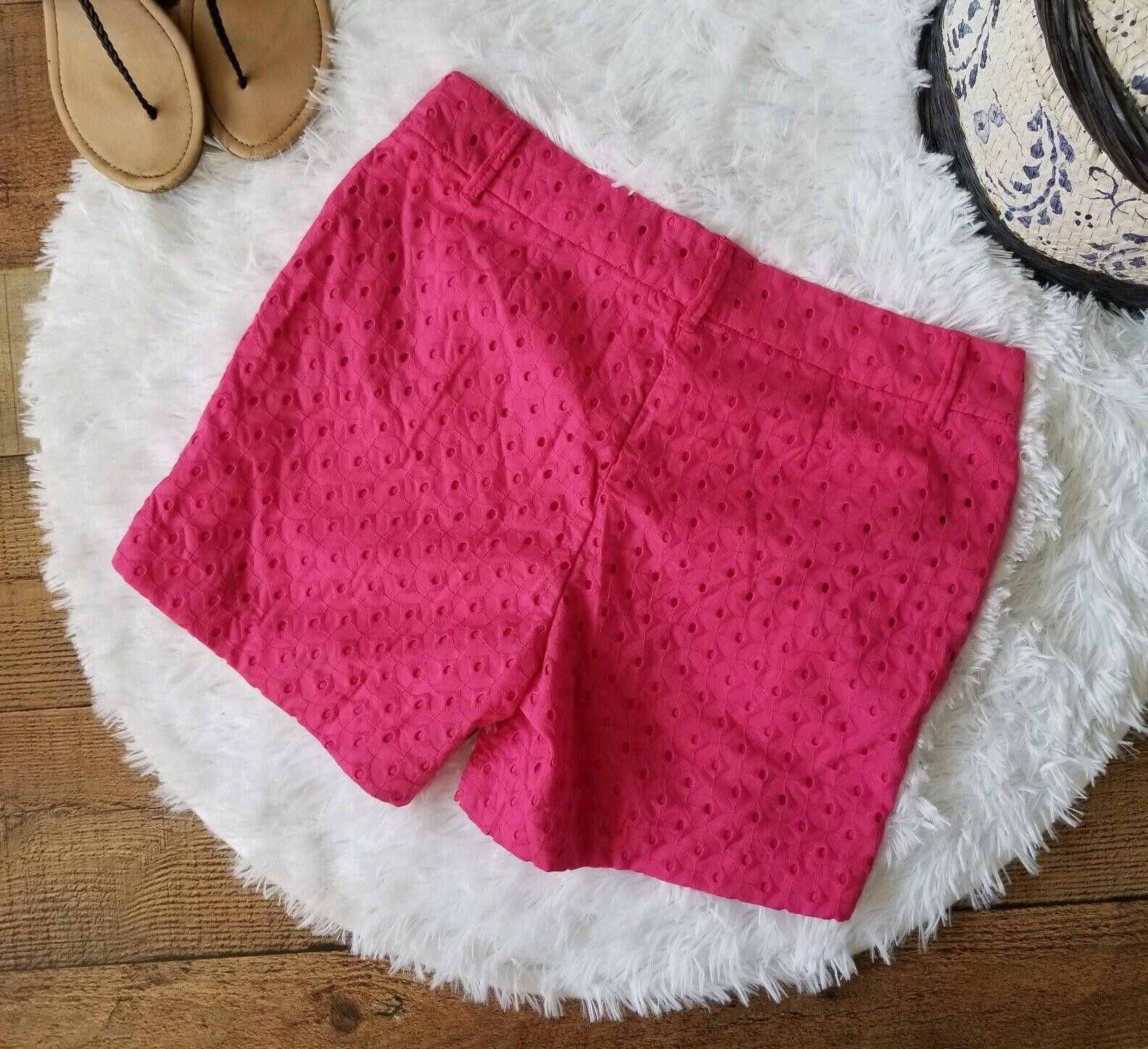 Designer The Limited Shorts 6 Pink Lace Cut Outs Flat Front Size 28" / US 6 / IT 42 - 4 Thumbnail