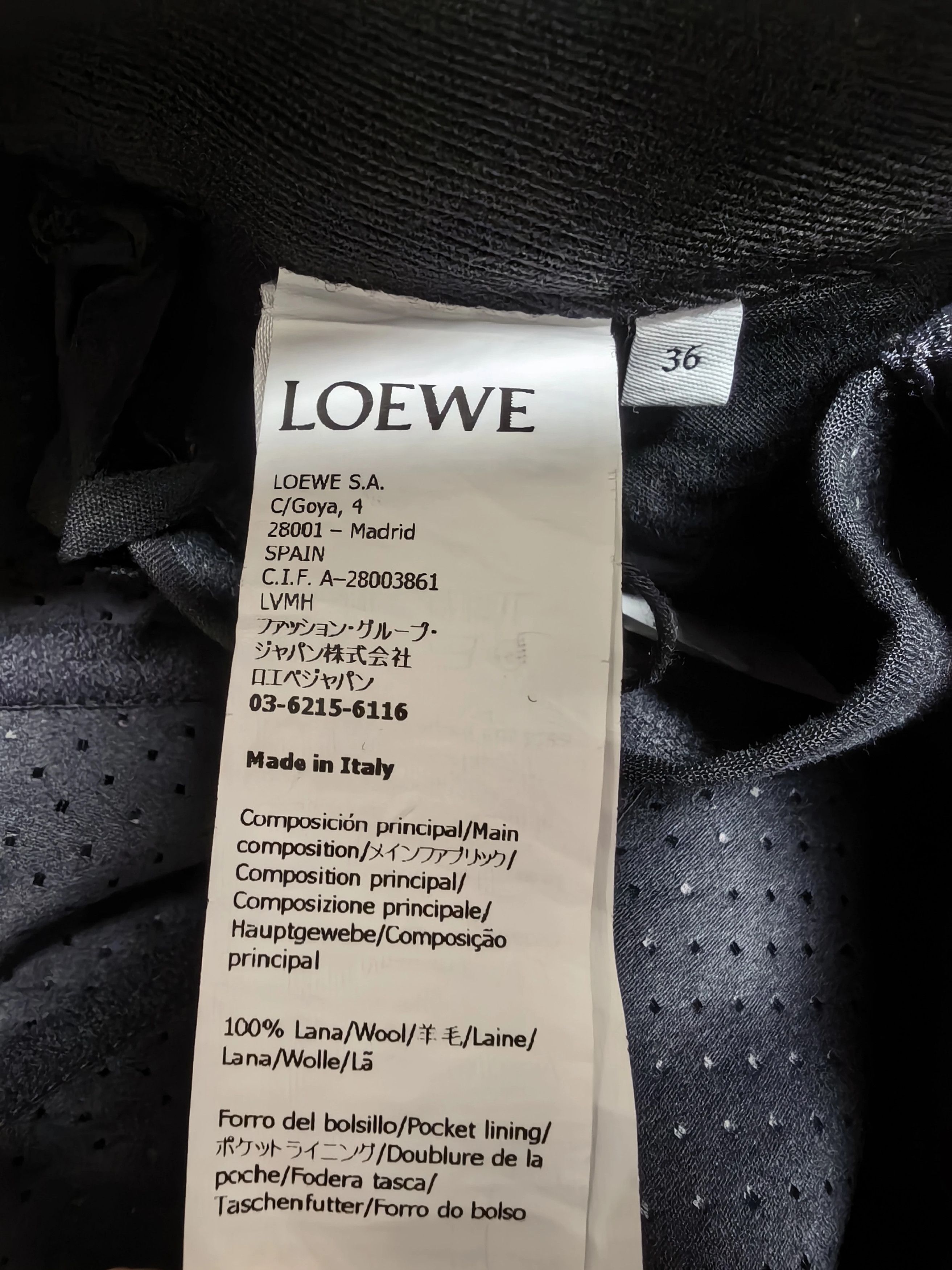 Loewe LOEWE FW23 straight-leg casual heavyweight wool pants Size 25" / US 0 / IT 36 - 4 Thumbnail
