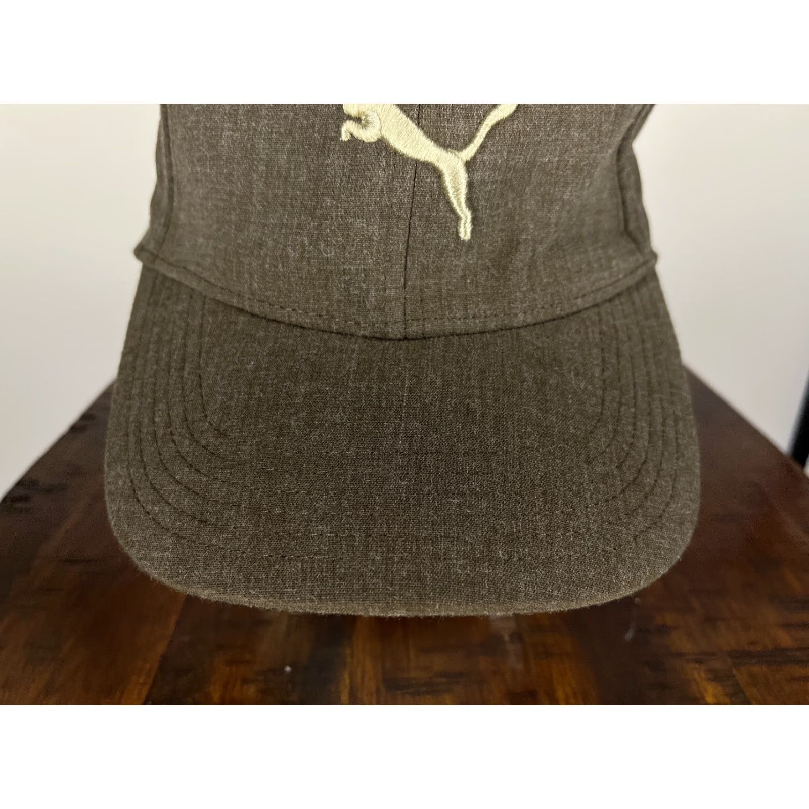Puma PUMA Hat Cap Fitted Adult One Size Gray Brown Polyester Viscose Blend Stretch Hat/Cap Mens Golf Hat Gray PUMA Logo 90s Outdoor Sports Size ONE SIZE - 3 Thumbnail