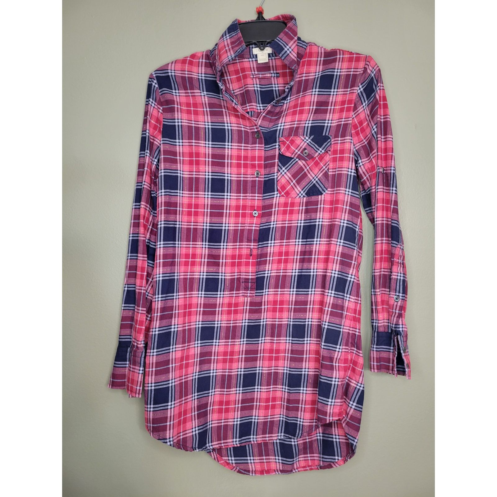 J.Crew Women's J. Crew Plaid Button Down T-Shirt Dress Size XXS 00 Size XXS / US 00 / IT 34 - 1 Thumbnail