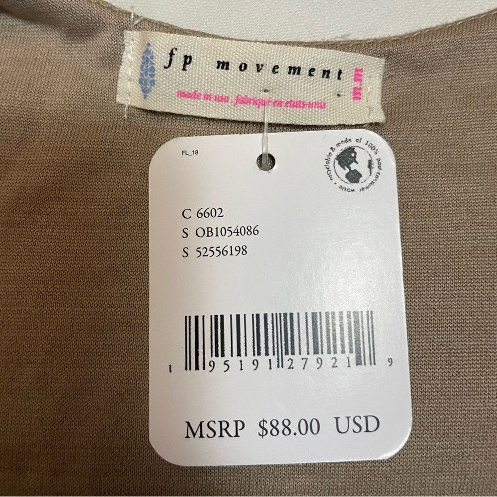 Free People NWT New $88 Free People Beige Perforated Tunic Mini Dress S Size M / US 6-8 / IT 42-44 - 8 Thumbnail